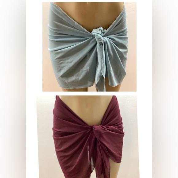 Zuliana Bundle of 2 Mesh Sarong Skirts Made in USA. New With Tags - Picture 1 of 7